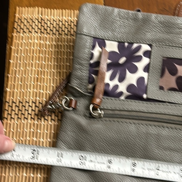 NINO BOSSI GENUINE LEATHER CLUTCH BAG GREY SIZE S - Picture 10 of 13